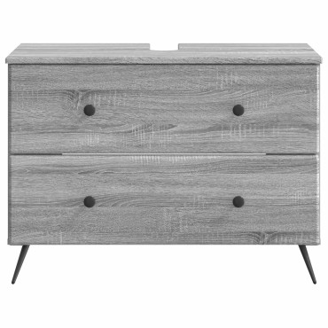 vidaXL Ντουλάπα Νιπτήρα Mπάνιου BREDA Γκρι Sonoma 82x41x59 εκ