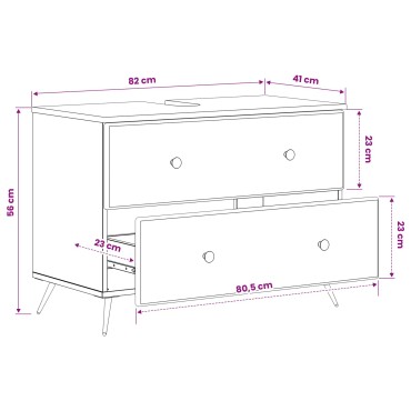 vidaXL Ντουλάπα Νιπτήρα Mπάνιου BREDA Artisan Δρυς 82x41x59 εκ