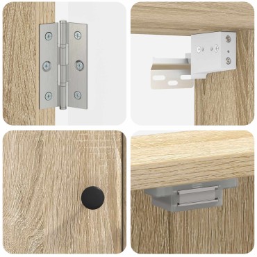 vidaXL Ντουλάπα Πινάκων Βελών BREDA Sonoma Δρυς 52,5 x 10,5 x 53,5 εκ.