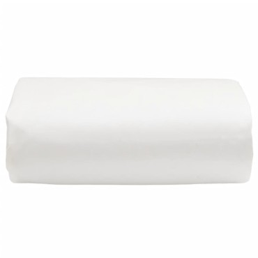 vidaXL Μουσαμάς Λευκός 5 x 6 μ. 650 γρ./μ²