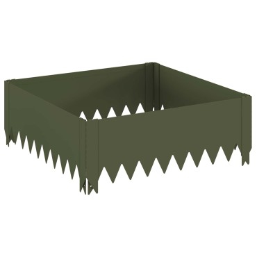vidaXL Περίγραμμα γκαζόν 60 x 60 x 20 εκ Ατσάλι Λαδί