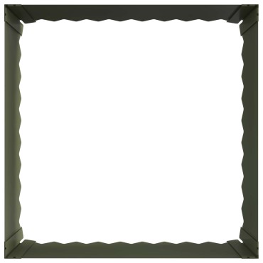 vidaXL Περίγραμμα γκαζόν 60 x 60 x 35 cm Ατσάλι Λαδί
