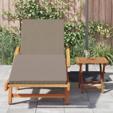 vidaXL Ξαπλώστρα Στερεό Ξύλο Ακακίας Taupe 200x67x84cm 1 τεμ.