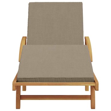 vidaXL Ξαπλώστρα Στερεό Ξύλο Ακακίας Taupe 200x67x84cm 1 τεμ.