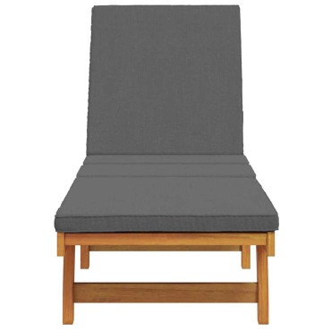 vidaXL Ξαπλώστρα Καφέ 199x63x85cm Στερεό Ξύλο Ακακίας 1 τεμ.