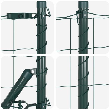 vidaXL Ευρωπαϊκός Φράκτης με Ακίδες 50x0,6 μ PVC-Επικαλυμμένο Ατσάλι