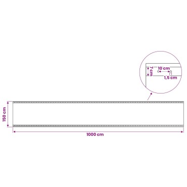 vidaXL Τεντόπανα με Θηλιές 2 τεμ. Πράσινο 1,5 x 10 μ 260 γρ PE
