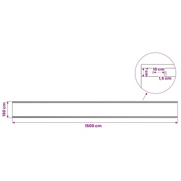 vidaXL Τεντόπανα με Θηλιές 2 τεμ. Πράσινο 1,5 x 15 μ 260 γρ PE