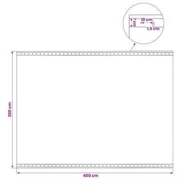 vidaXL Τεντόπανα με Θηλιές 2 τεμ. Πράσινο 3 x 4 μ 260 γρ PE