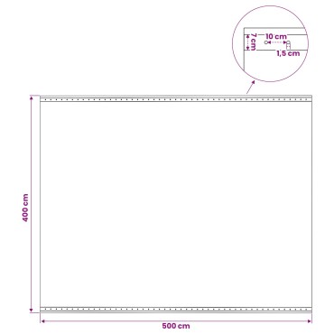 vidaXL Τεντόπανα με Θηλιές 2 τεμ. Πράσινο 4 x 5 μ 260 γρ PE