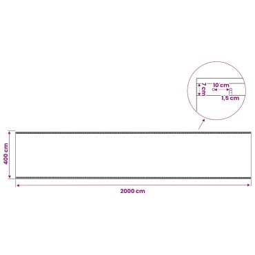 vidaXL Τεντόπανα με Θηλιές 2 τεμ. Πράσινο 4 x 20 μ 260 γρ PE