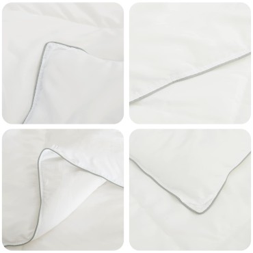vidaXL Πάπλωμα 137x200 εκ Καλοκαίρι 200 GSM Αυστραλιανό Μαλλί Λευκό