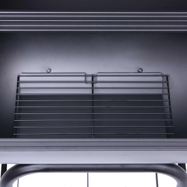 vidaXL Γκριλ κάρβουνου 75 x 48 x 120 εκ. Ασημί