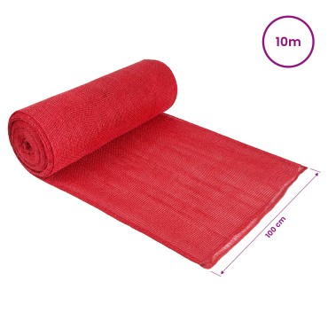 vidaXL Ρολό από Τζute 100 x 1000 cm Κόκκινο