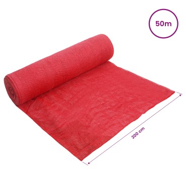 vidaXL Ρολό από Τζute 200 x 5000 εκ Κόκκινο