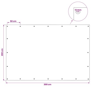 vidaXL Τεντόπανα με Θηλιές Πράσινο 2 x 3 μ 140 gsm PE