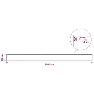 vidaXL Τέντα Λένο Πράσινο 1,5 x 20 μ 260 γρ PE