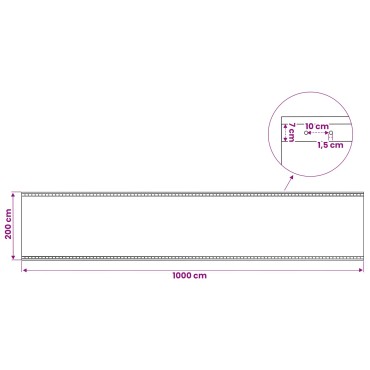 vidaXL Τέντα Λένο Πράσινο 2 x 10 μ 260 γρ PE