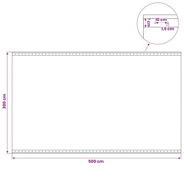 vidaXL Τέντα Λένο Πράσινο 3 x 5 μ 260 γρ PE