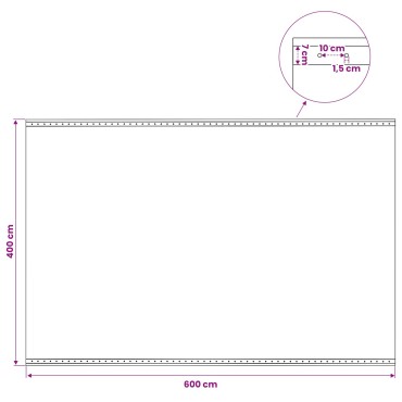 vidaXL Τέντα Λένο Πράσινο 4 x 6 μ 260 γρ PE