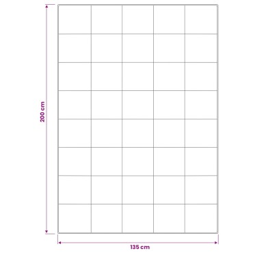 vidaXL Πάπλωμα TRIER 135x200εκ 4 Εποχές 140+220GSM Λευκό Σχέδιο 2 σε 1