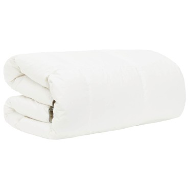vidaXL Πάπλωμα TRIER 135x200εκ 4 Εποχές 140+220GSM Λευκό Σχέδιο 2 σε 1