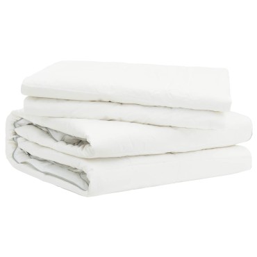 vidaXL Πάπλωμα TRIER 220x240εκ 4 Εποχές 140+220GSM Λευκό Σχέδιο 2 σε 1
