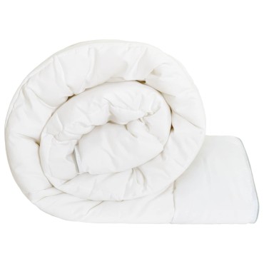 vidaXL Πάπλωμα 150x200 εκ Καλοκαίρι 200 GSM Αυστραλιανό Μαλλί Λευκό