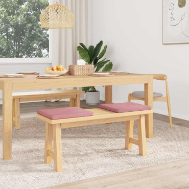 vidaXL Μαξιλάρι πάγκου 2 τμχ. Βελούδο Ροζ Βάθος 40x38x6,5cm