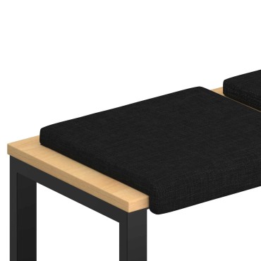 vidaXL Μαξιλάρι πάγκου 4 τμχ. Ύφασμα Μαύρο Βάθος 40x38x6,5cm