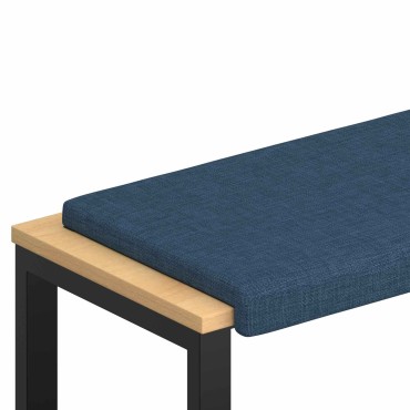 vidaXL Μαξιλάρι πάγκου Ύφασμα Μπλε Βάθος 110x38x6,5cm