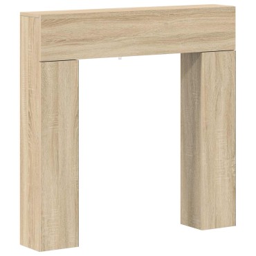 vidaXL Περίβλημα τζακιού Sonoma Δρυς 102 x 18 x 100,5 εκ