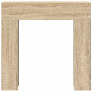vidaXL Περίβλημα τζακιού Sonoma Δρυς 102 x 18 x 100,5 εκ