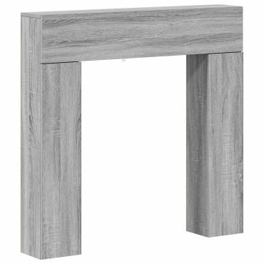 vidaXL Περίβλημα τζακιού Γκρι Sonoma 102 x 18 x 100,5 εκ