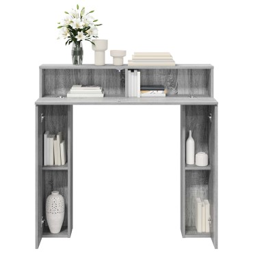 vidaXL Περίβλημα τζακιού Γκρι Sonoma 102 x 18 x 100,5 εκ