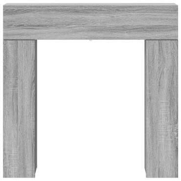 vidaXL Περίβλημα τζακιού Γκρι Sonoma 102 x 18 x 100,5 εκ