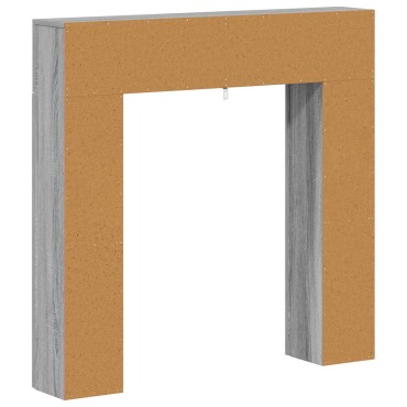 vidaXL Περίβλημα τζακιού Γκρι Sonoma 102 x 18 x 100,5 εκ