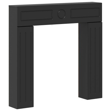 vidaXL Περίβλημα τζακιού Μαύρο 102 x 18 x 100,5 εκ Επεξεργασμένο Ξύλο