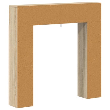 vidaXL Περίβλημα τζακιού Sonoma Δρυς 102 x 18 x 100,5 εκ