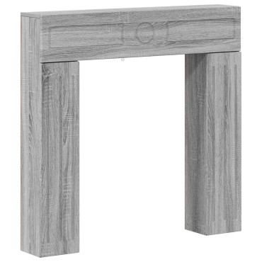 vidaXL Περίβλημα τζακιού Γκρι Sonoma 102 x 18 x 100,5 εκ