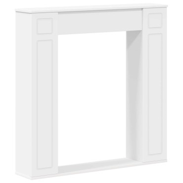 vidaXL Περίβλημα τζακιού Λευκό 100 x 20 x 100 cm Επεξεργασμένο Ξύλο
