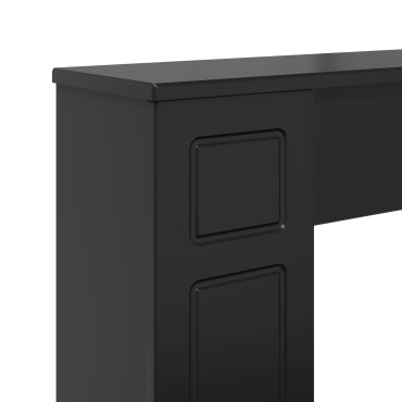 vidaXL Περίβλημα τζακιού Μαύρο 100 x 20 x 100 cm Επεξεργασμένο Ξύλο