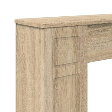 vidaXL Περίβλημα τζακιού Sonoma Δρυς 100 x 20 x 100 cm