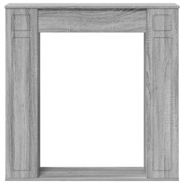 vidaXL Περίβλημα τζακιού Γκρι Sonoma 100 x 20 x 100 cm