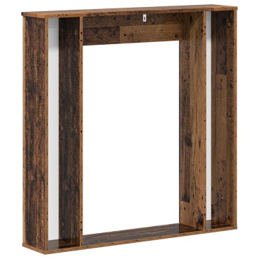 vidaXL Περίβλημα τζακιού Παλαιωμένο ξύλο 100 x 20 x 100 cm
