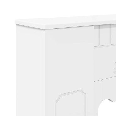 vidaXL Περίβλημα τζακιού Λευκό 93 x 20 x 89 εκ Επεξεργασμένο Ξύλο