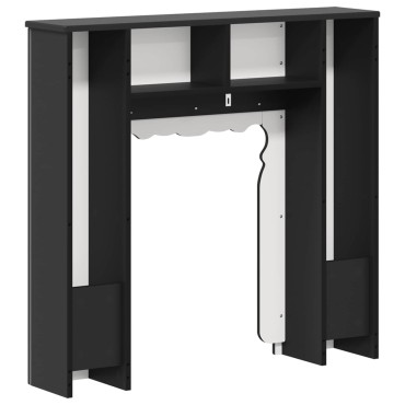 vidaXL Περίβλημα τζακιού Μαύρο 93 x 20 x 89 εκ Επεξεργασμένο Ξύλο