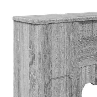vidaXL Περίβλημα τζακιού Γκρι Sonoma 93 x 20 x 89 εκ