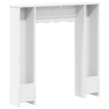 vidaXL Περίβλημα τζακιού Λευκό 102 x 20 x 102 εκ Επεξεργασμένο Ξύλο