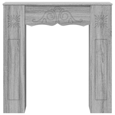 vidaXL Περίβλημα τζακιού Γκρι Sonoma 102 x 20 x 102 εκ